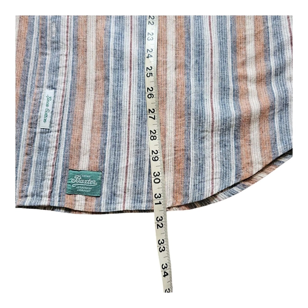 Baxter Brand Natural Clothing Co Shirt Men's XLarge Button Down 55% Linen - Picture 5 of 7